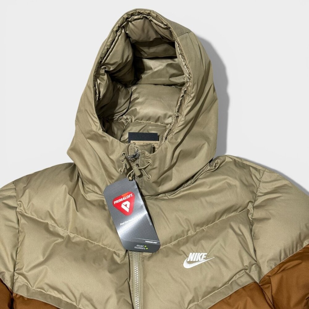 Nike Men's Storm-Fit Water Resistant Hooded Puffer Jacket Khaki Small FB8185-24 - Picture 4 of 16